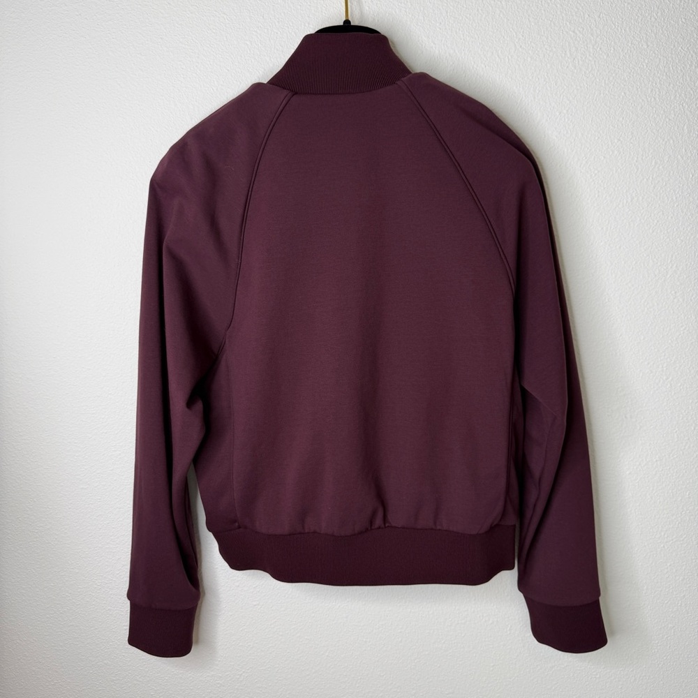 NWT NIKE X SKIMS CURRANT MATTE TRICOT TRACK CROPPED JACKET WOMEN MEDIUM - Picture 5 of 9